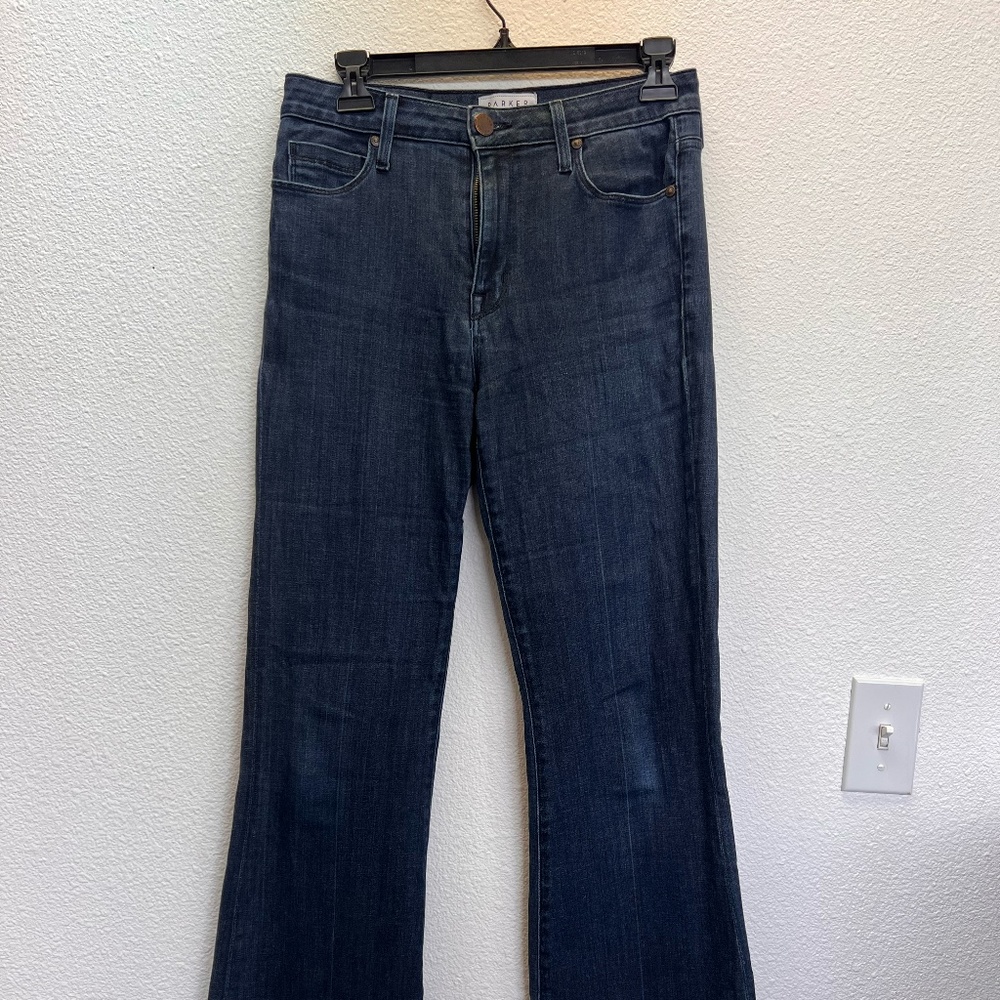 Parker Smith dark wash flared jeans